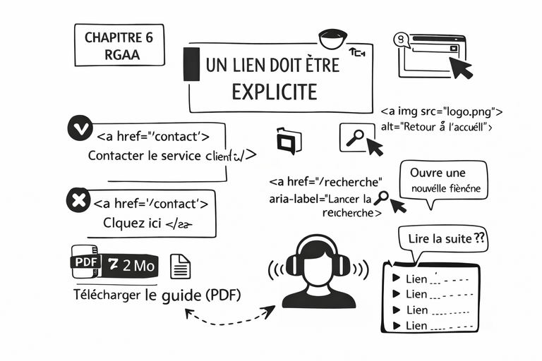 Illustration de l'article relatif au chapitre 6 : Liens
