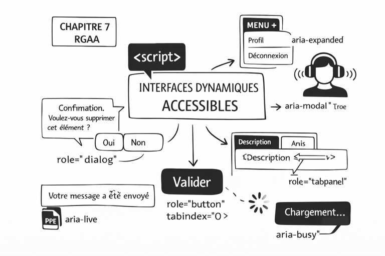 Illustration pour l'article relatif au chapitre 7 : Scripts