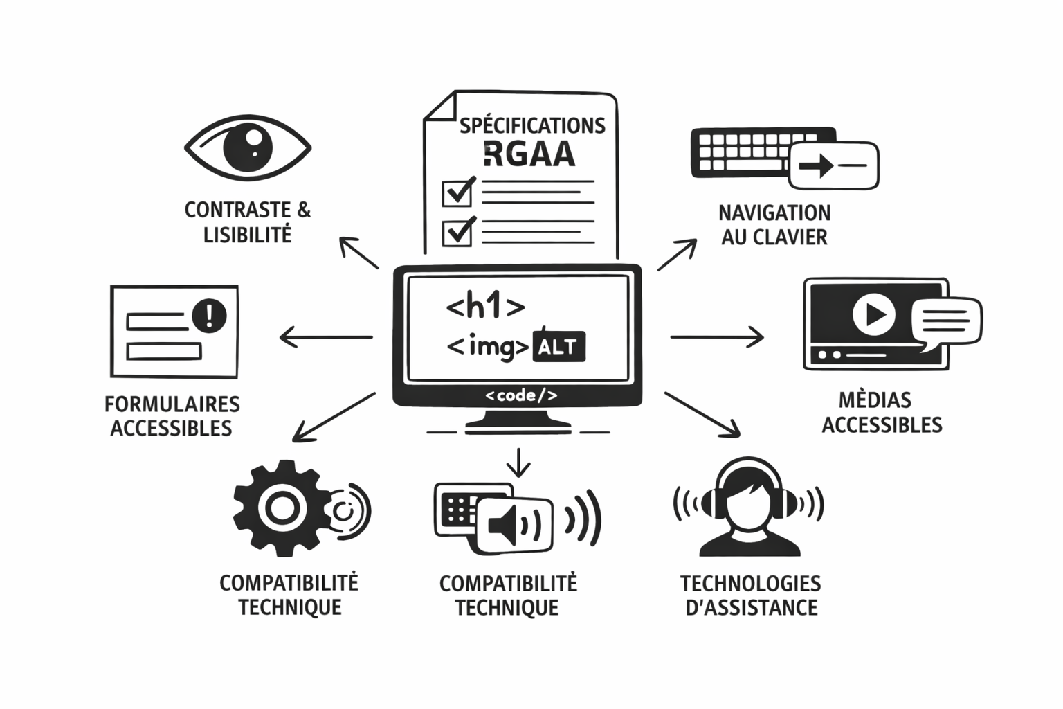 Illustration de l'article relatif à la compréhension des exigences pour un web accessible