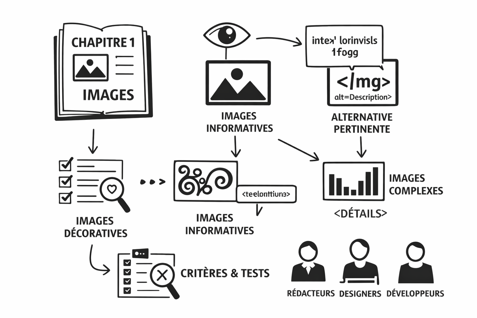 Illustration de l'article relatif au chapitre 1 du RGAA : rendre les images accessibles à tous