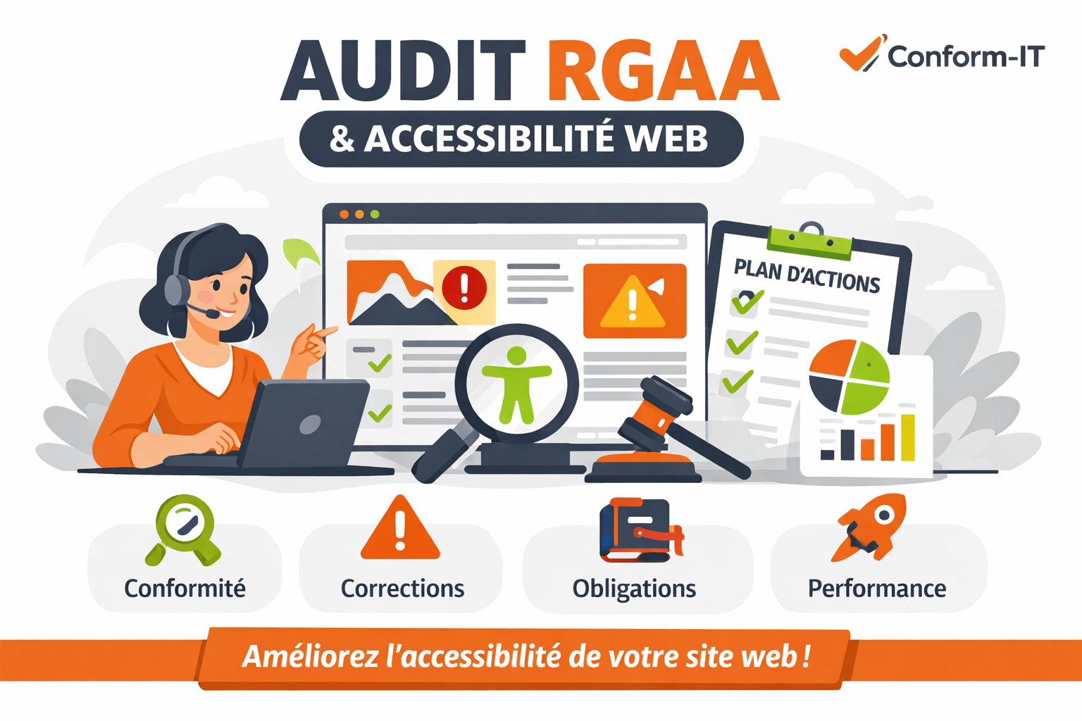 Illustration de l'audit RGAA