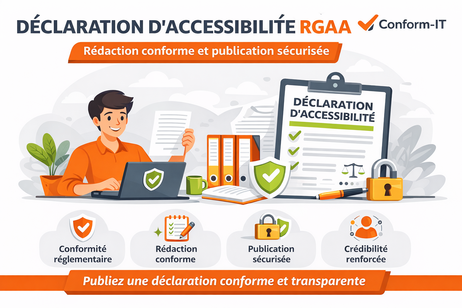 Illustration d'une déclaration d'accessibilité