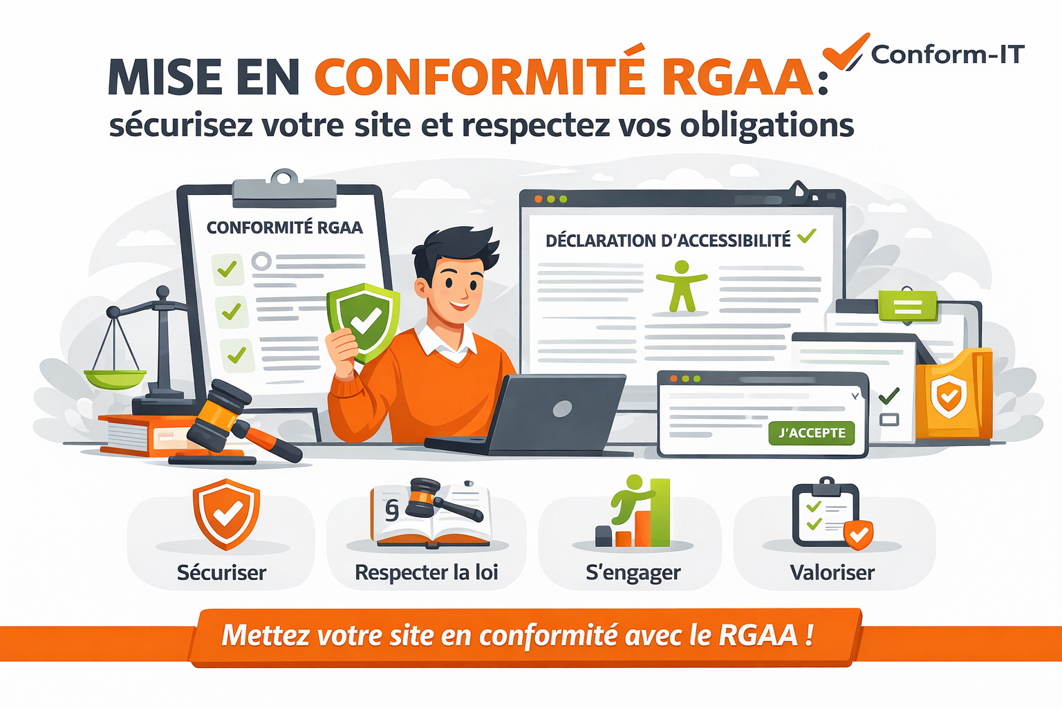 Illustration de la mise en conformité RGAA