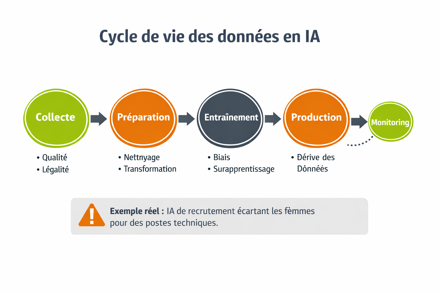 Illustration relative des données utilisées par une IA