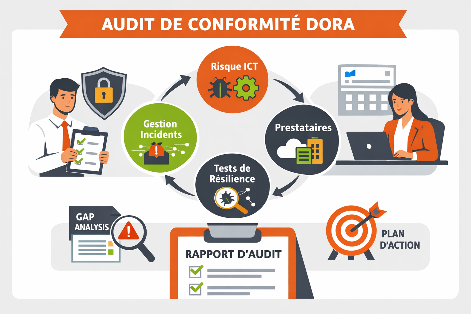 Illustration pour l'audit de conformité DORA