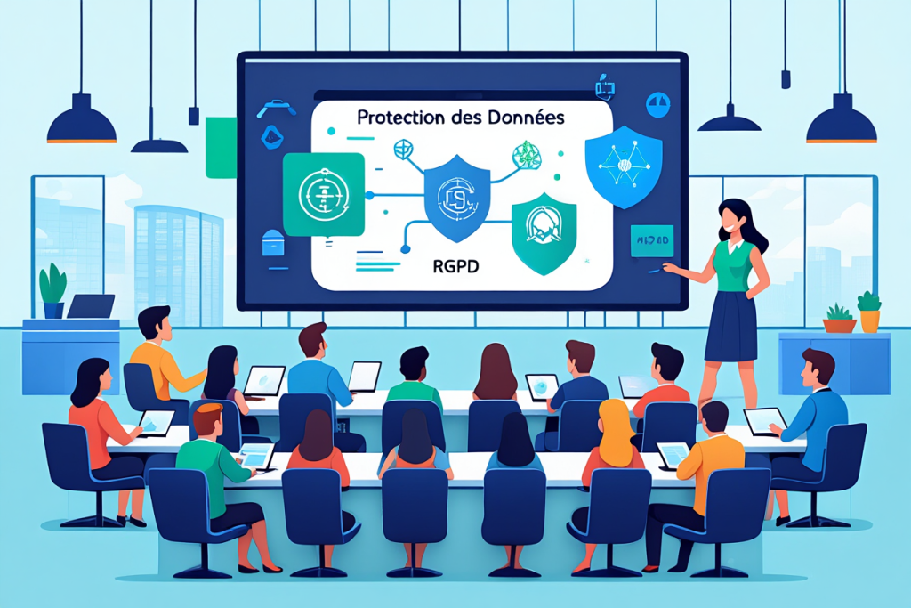 Illustration présentant la sensibilisation au RGPD