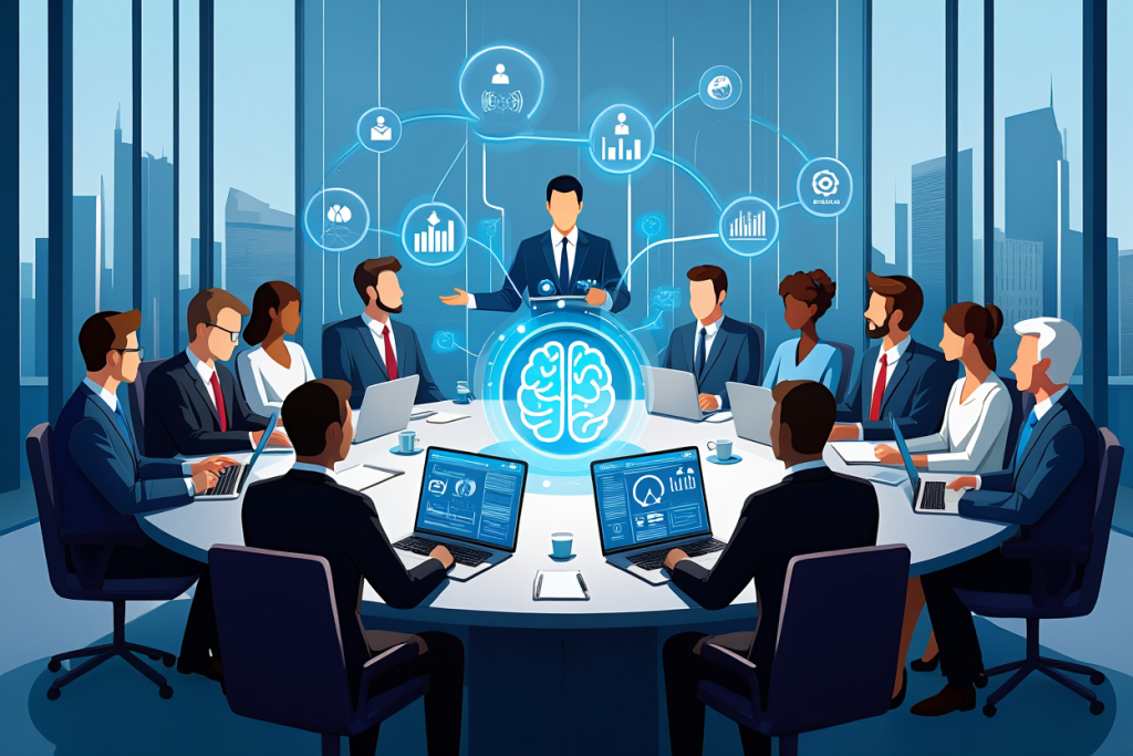 Illustration présentant la sensibilisation à l'usage de l'IA