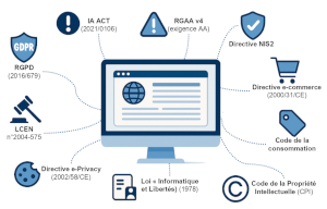 Description des différentes législations autour d'un site internet